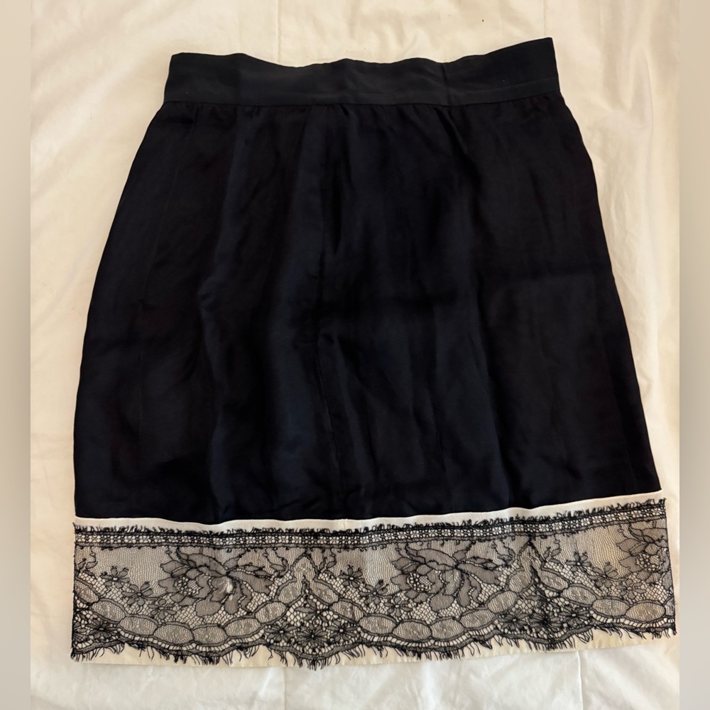 D&G Black Mini Skirt with Lace Detail